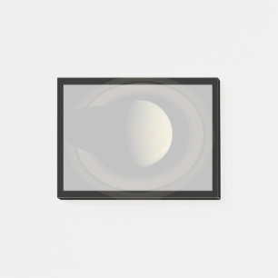 Mosaic Of Planet Saturn And Its Main Rings. Post-it Notes