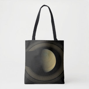 Mosaic Of Planet Saturn And Its Main Rings. Tote Bag