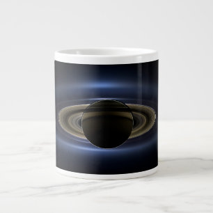 Mosaic Of The Saturn System Backlit By The Sun. Large Coffee Mug