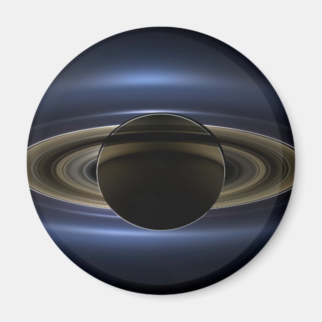 Mosaic Of The Saturn System Backlit By The Sun. Magnet (Front)