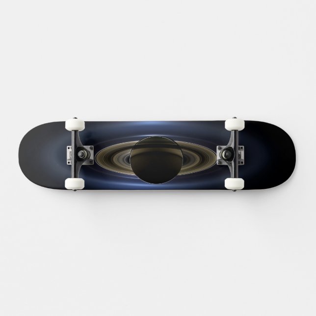 Mosaic Of The Saturn System Backlit By The Sun. Skateboard (Horz)