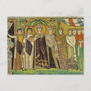 Mosaic of Theodora Byzantine Orthodox Icon Postcard
