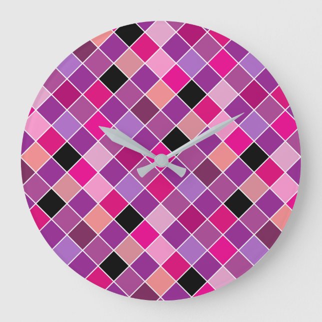 Mosaic on glass 10 large clock (Front)