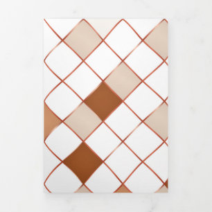 Mosaic on glass 2 Tri-Fold holiday card