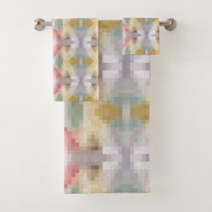 Mosaic ornament bath towel set