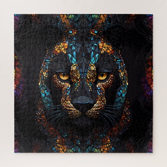 Mosaic Panther Art Jigsaw Puzzle (Vertical)