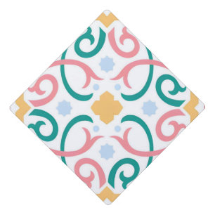 Mosaic/pastel/spring graduation cap topper
