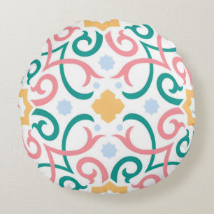 Mosaic/pastel/spring  round pillow