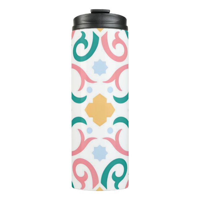 Mosaic/pastel/spring  thermal tumbler (Front)