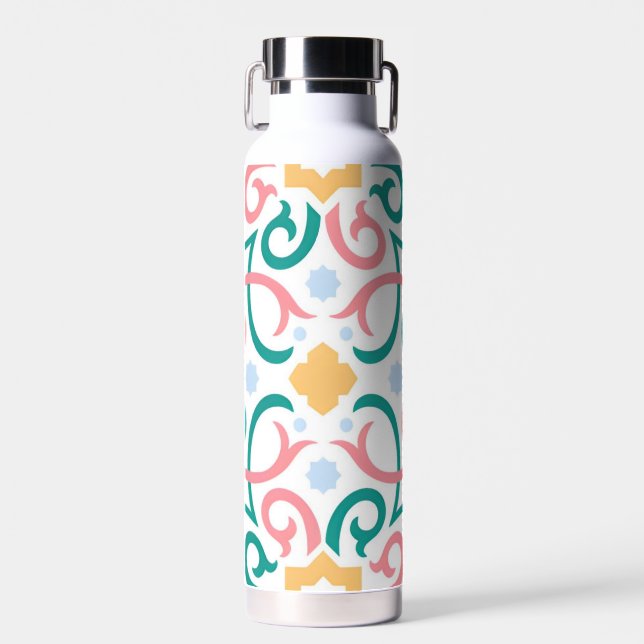 Mosaic/pastel/spring  water bottle (Front)