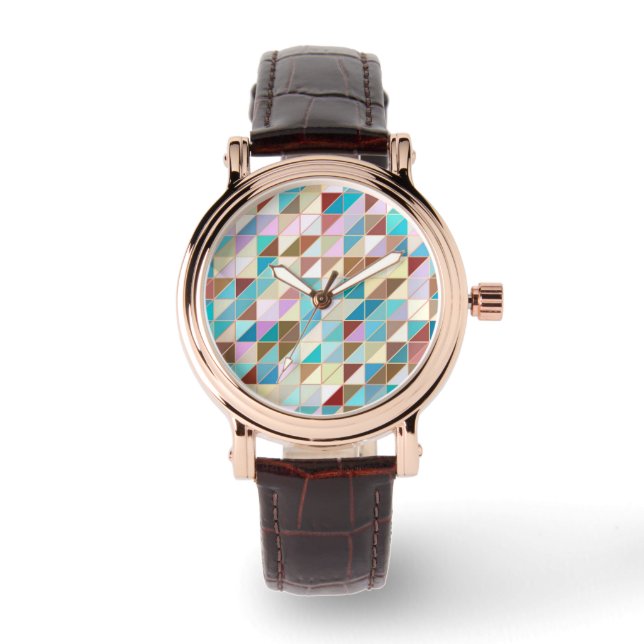 Mosaic - Pastels and earth tones Watch (Front)