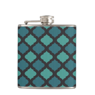Mosaic pattern in arab style hip flask