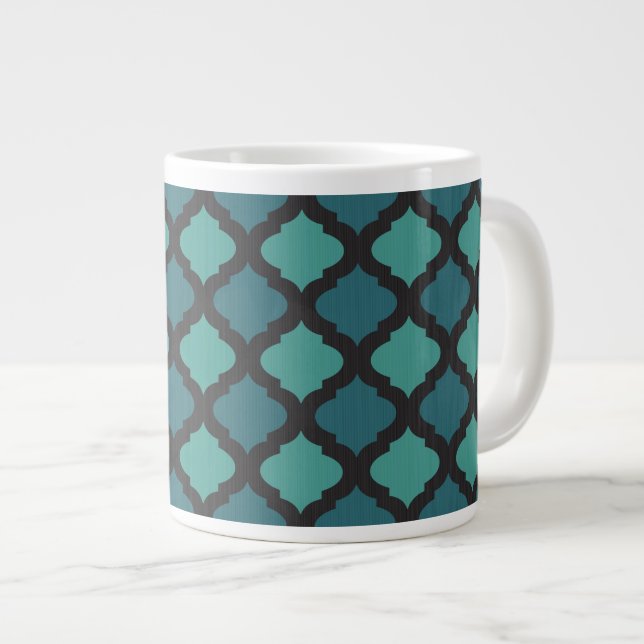 Mosaic pattern in arab style large coffee mug (Front Right)