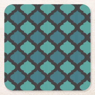 Mosaic pattern in arab style square paper coaster
