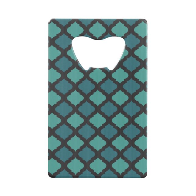 Mosaic pattern in arab style wallet bottle opener (Front)