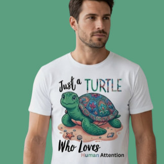 Mosaic Patterned Sea Turtle Conservation Design T-Shirt