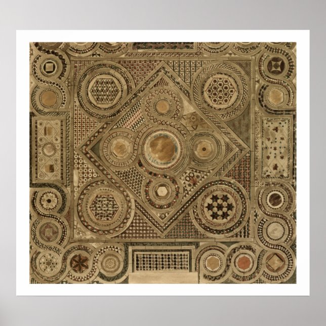 Mosaic Pavement Before the Altar, plate A from 'We Poster (Front)