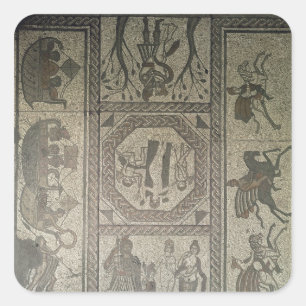 Mosaic pavement from the Roman villa at Low Square Sticker