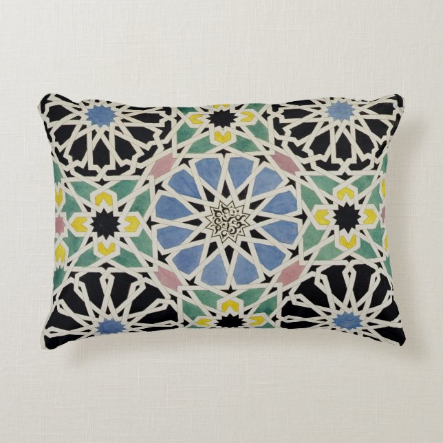 Mosaic Pavement in the Alhambra, from 'The Arabian Decorative Pillow (Front)