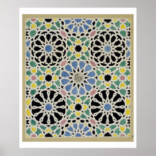 Mosaic Pavement in the Alhambra, from 'The Arabian Poster