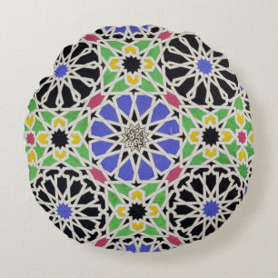 Mosaic pavement in the dressing room of the Sultan Round Pillow