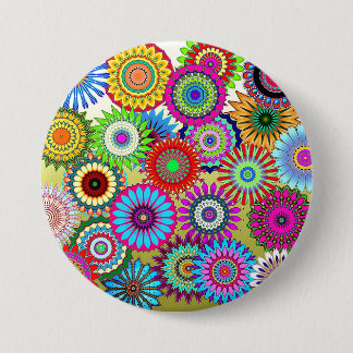 Mosaic Pinwheels 3 Inch Round Button