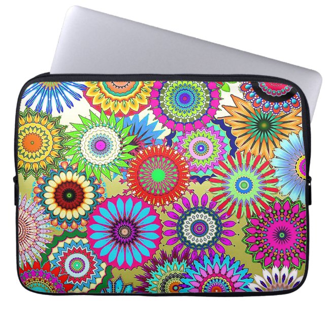 Mosaic Pinwheels Laptop Sleeve (Front)