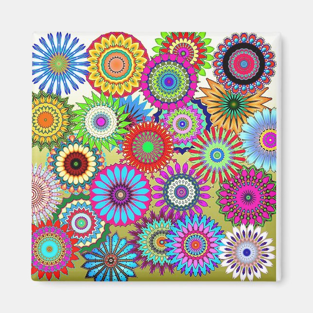 Mosaic Pinwheels Magnet (Front)