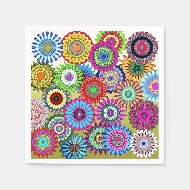 Mosaic Pinwheels Napkin (Front)