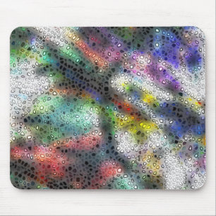 Mosaic, polished shards over stained misty coloure mouse pad