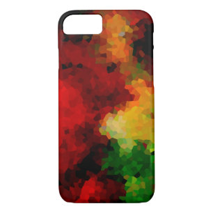 Mosaic polygonal abstract modern red yellow green Case-Mate iPhone case