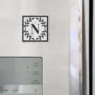 Mosaic Print Monogram Magnet