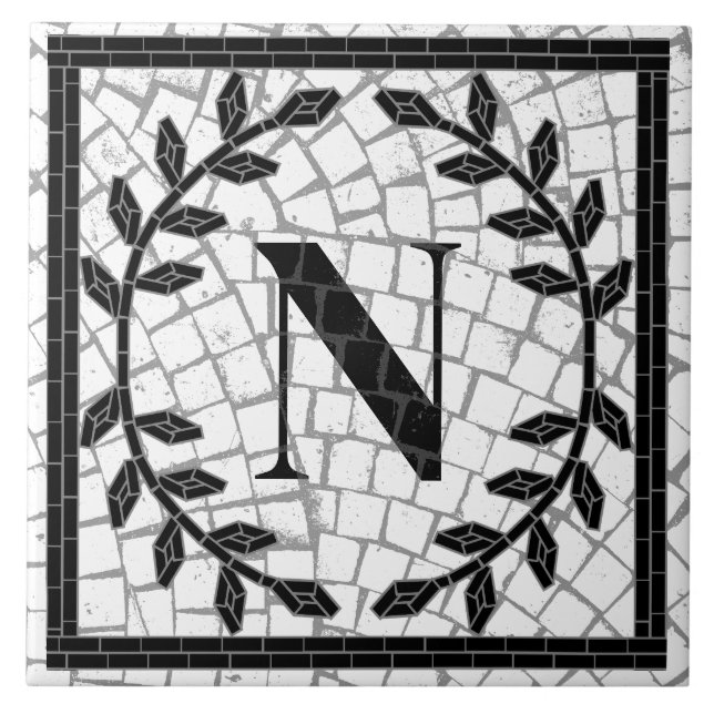 Mosaic Print Monogram Tile (Front)