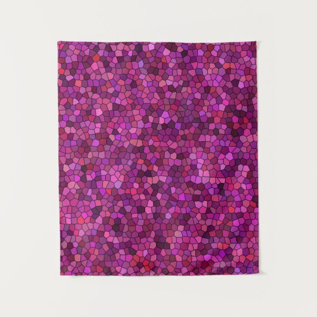 Mosaic Purple Pink  Tapestry (Front)
