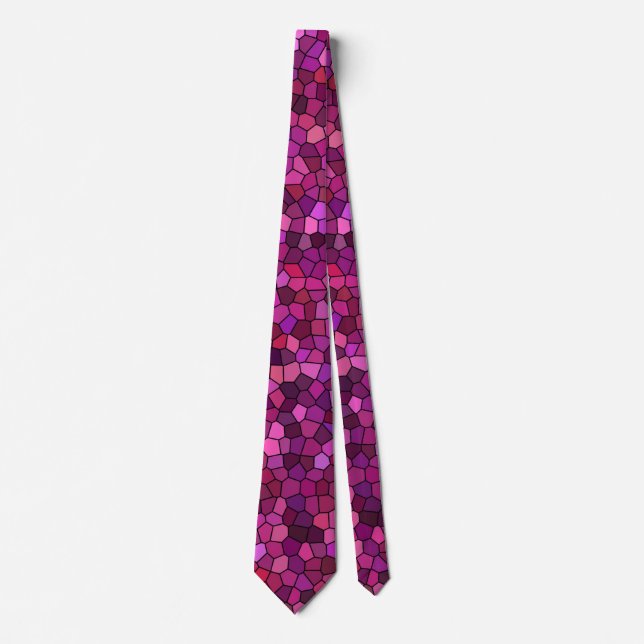 Mosaic Purple Pink  Tie (Front)