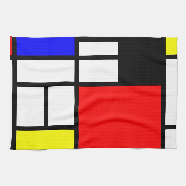 MOSAIC rectangles squares coloured I + your ideas Kitchen Towel (Horizontal)