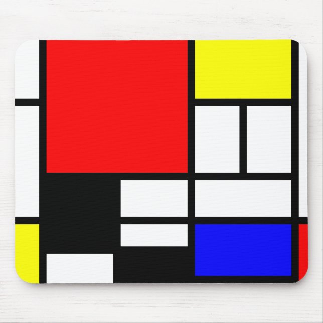 MOSAIC rectangles squares coloured I + your ideas Mouse Pad (Front)
