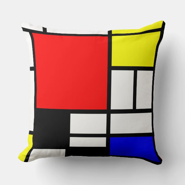 MOSAIC rectangles squares coloured I + your ideas Throw Pillow (Front)