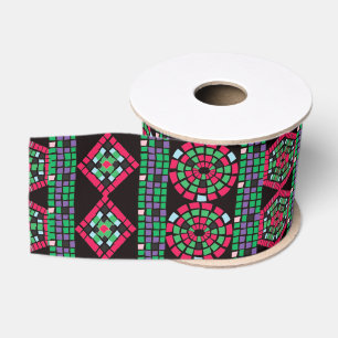 Mosaic ribbon grosgrain ribbon
