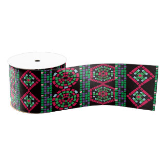 Mosaic ribbon grosgrain ribbon