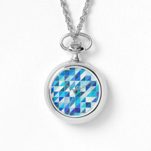 Mosaic - Shades of blue and white Watch