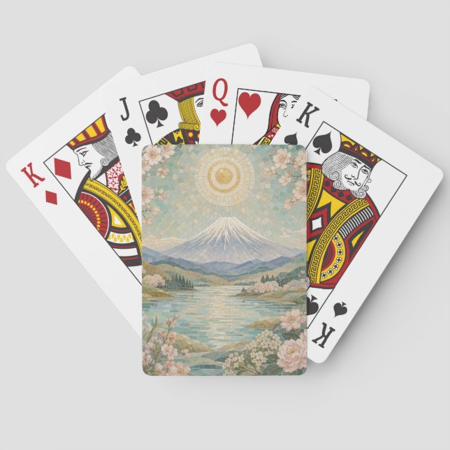 Mosaic Spring Serenity Playing Cards (Back)
