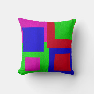 Mosaic Square  Blocks Abstract Throw Cushion, Pillow
