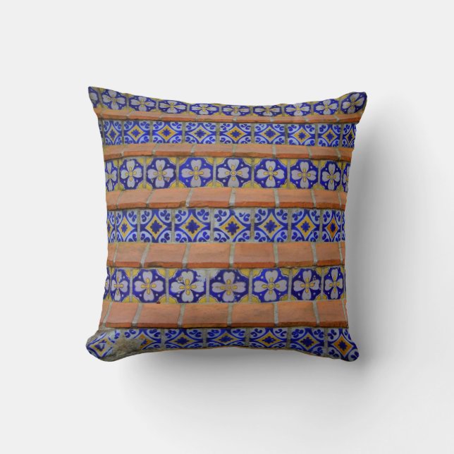 Mosaic Stairs Throw Pillow (Front)