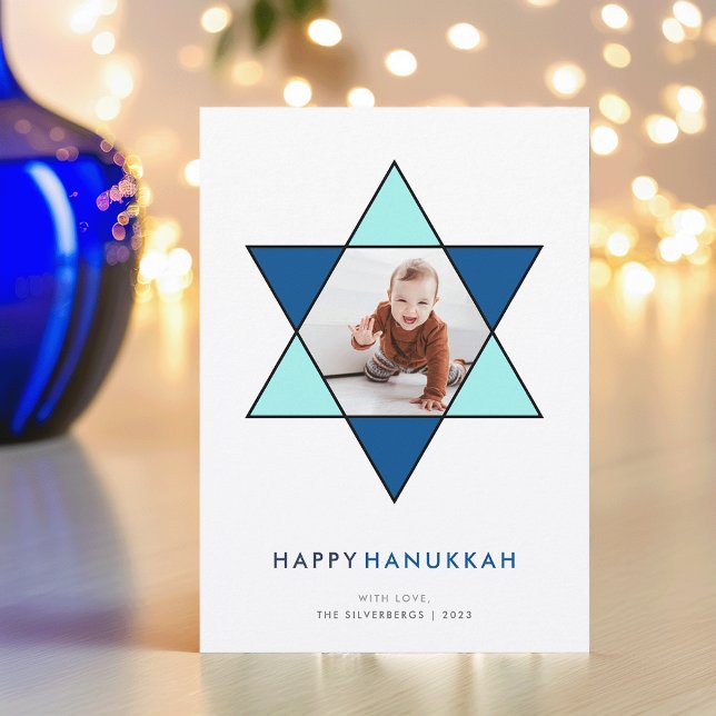 Mosaic Star | Hanukkah Photo Card (Creator Uploaded)