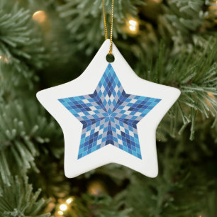 Mosaic Starburst Ceramic Ornament
