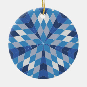 Mosaic Starburst (Pattern) Ceramic Ornament