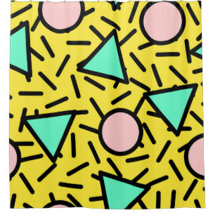 Mosaic stripes: retro memphis pattern