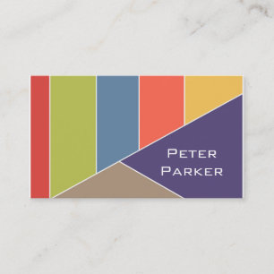 MOSAIC stripes triangles coloured I + your ideas Business Card
