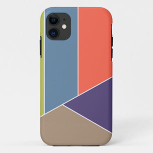 MOSAIC stripes triangles coloured I + your ideas iPhone 11 Case